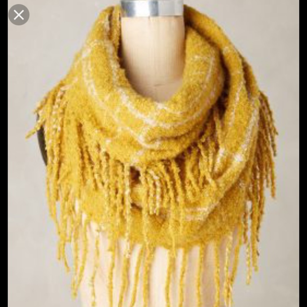 Anthropologie fringed infinity scarf